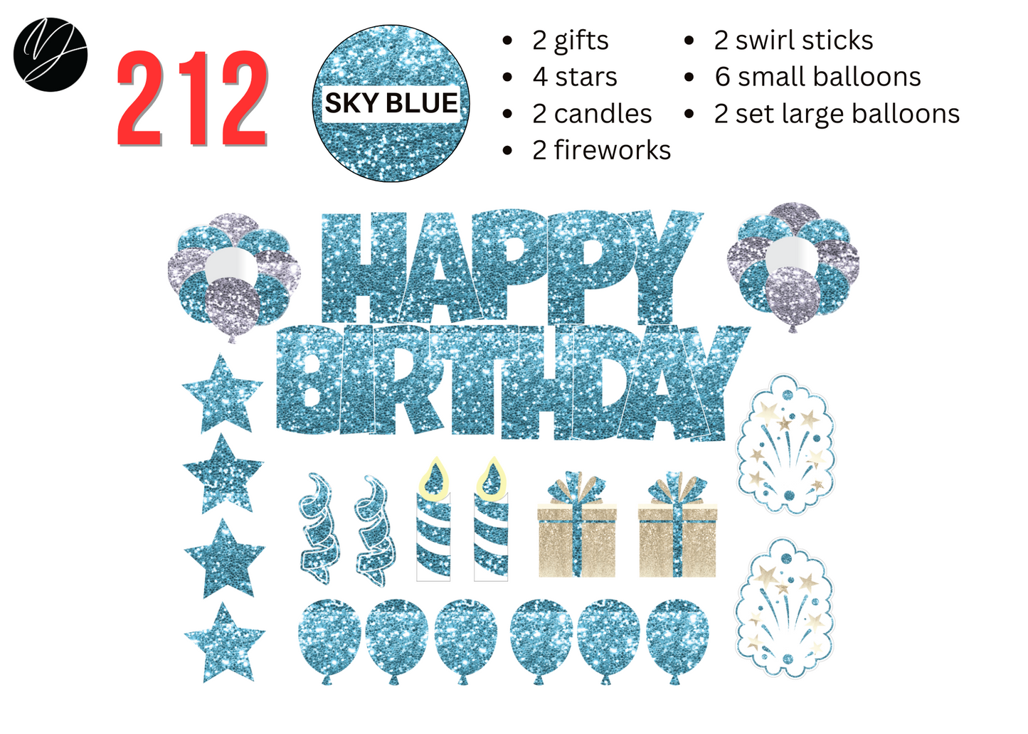 212 SKY BLUE GLITTER