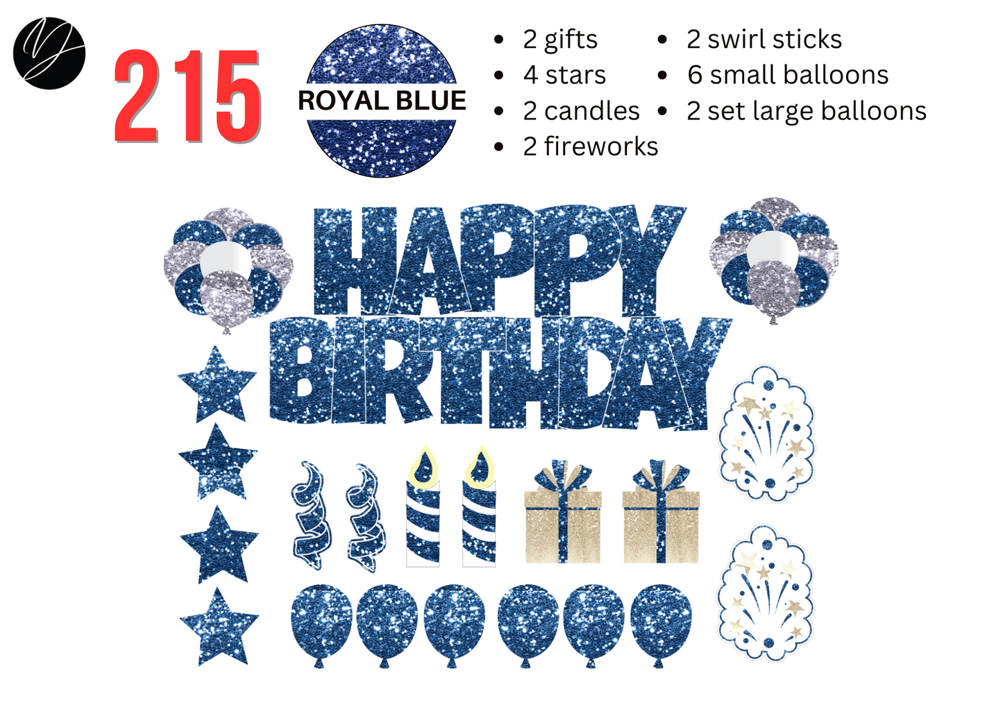 215 ROYAL BLUE GLITTER