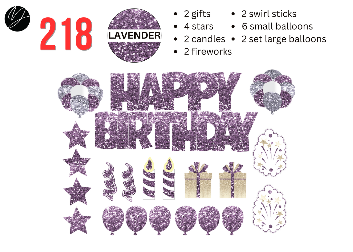 218 LAVENDER GLITTER