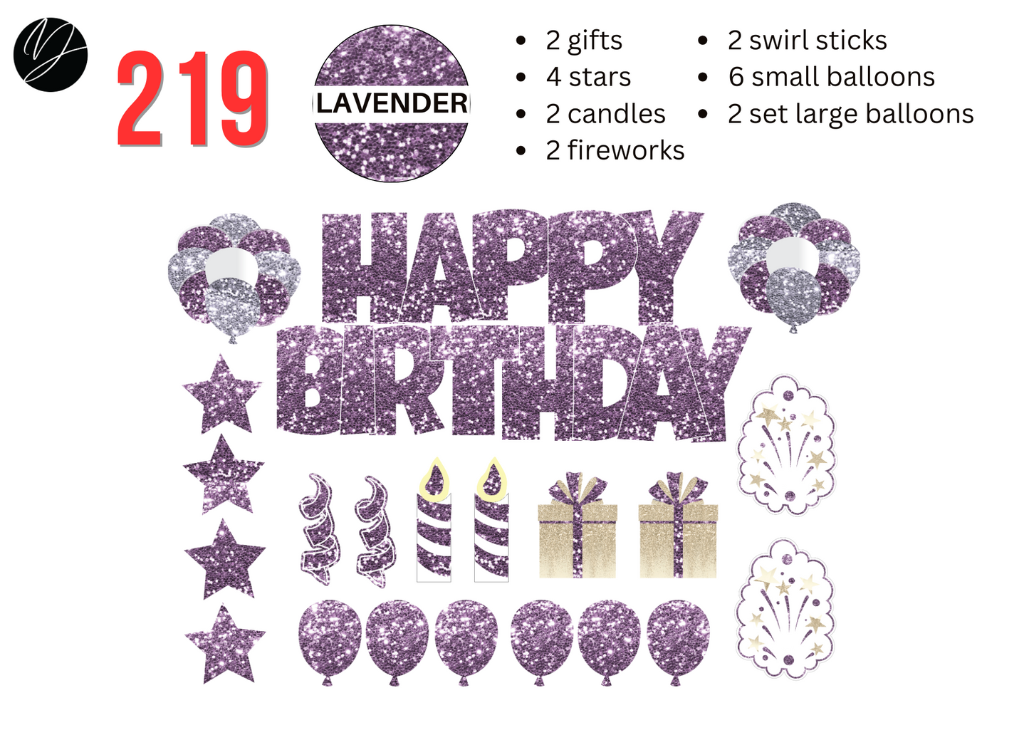 219 LAVENDER GLITTER