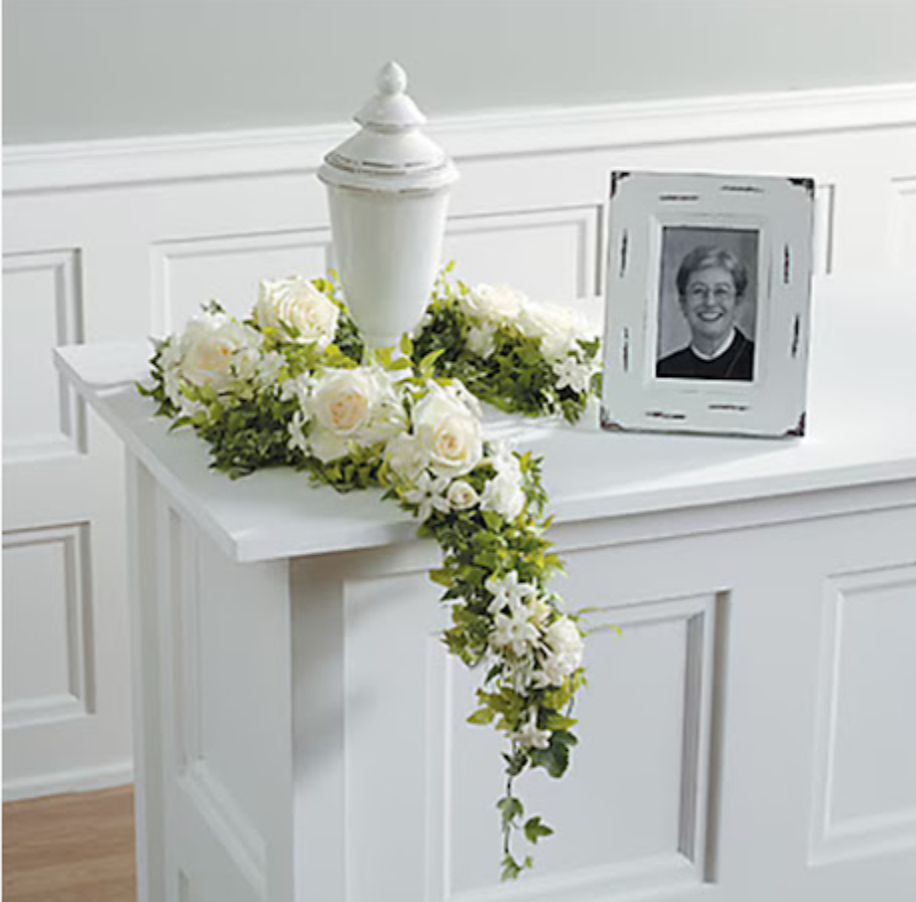 Floral urn surround