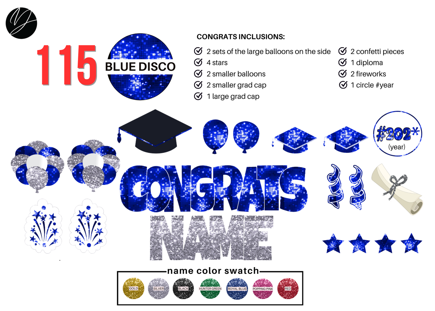 115 Blue Disco Congrats