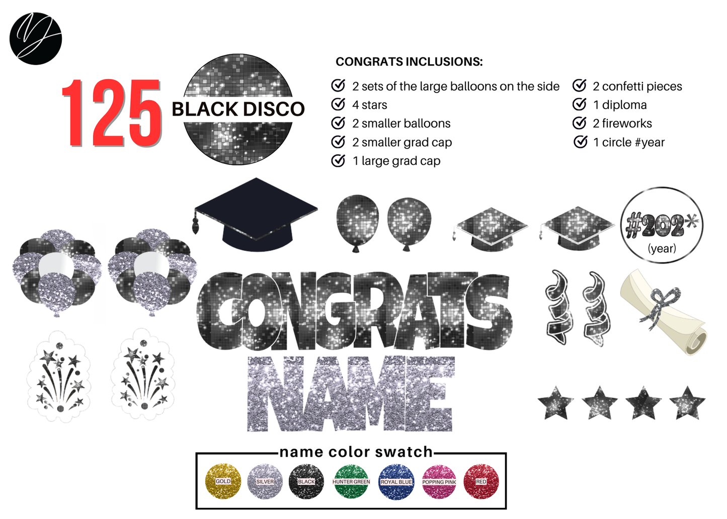 125 Black Disco Congrats