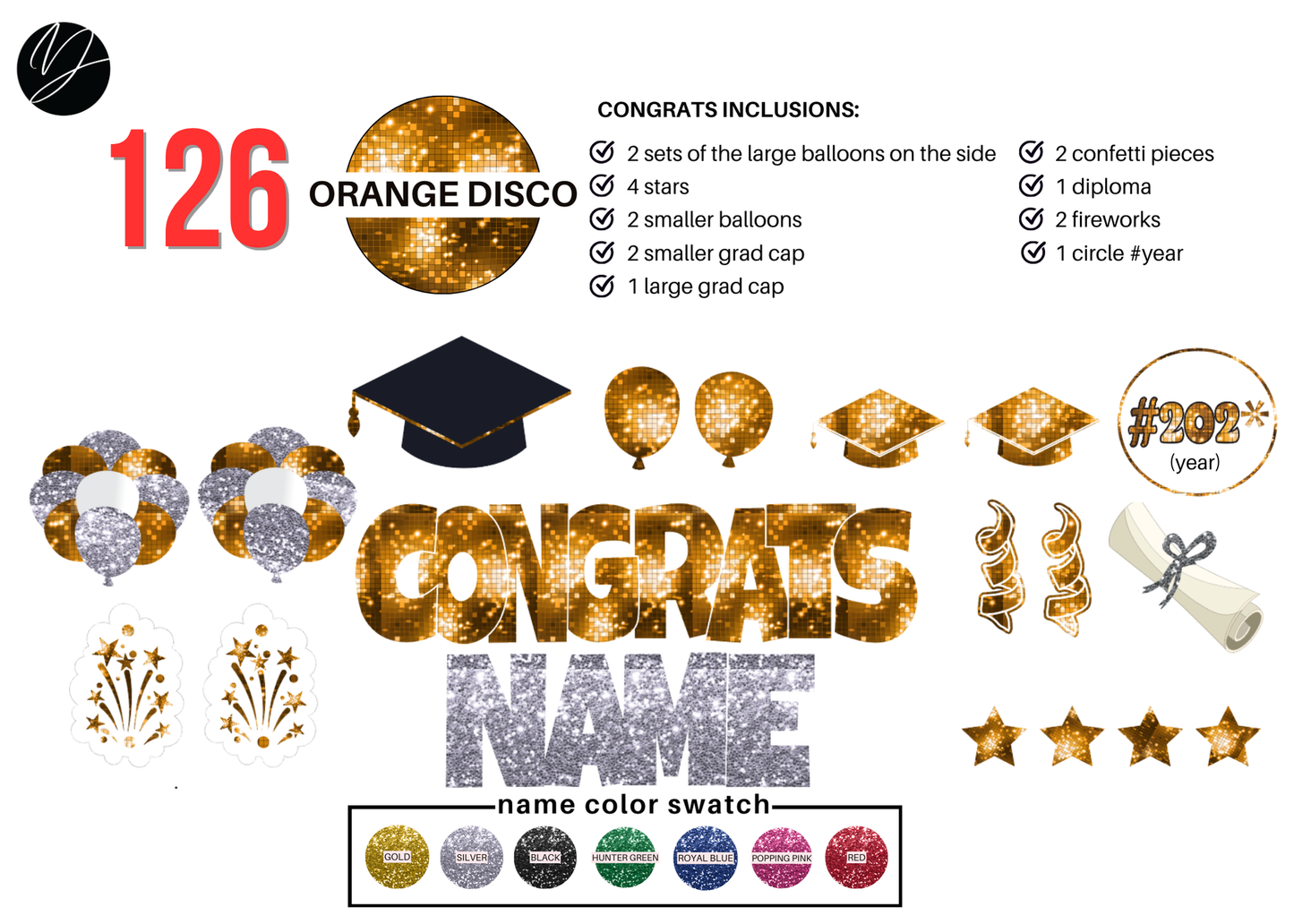 126 Orange Disco Congrats