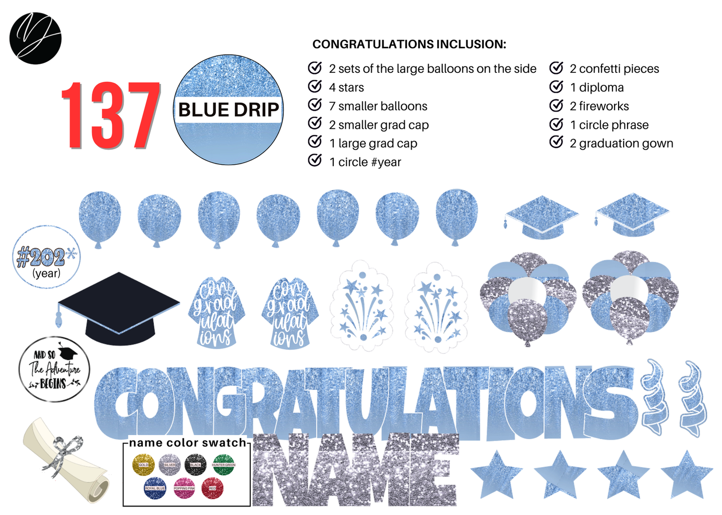 137 Blue Drip Congratulations