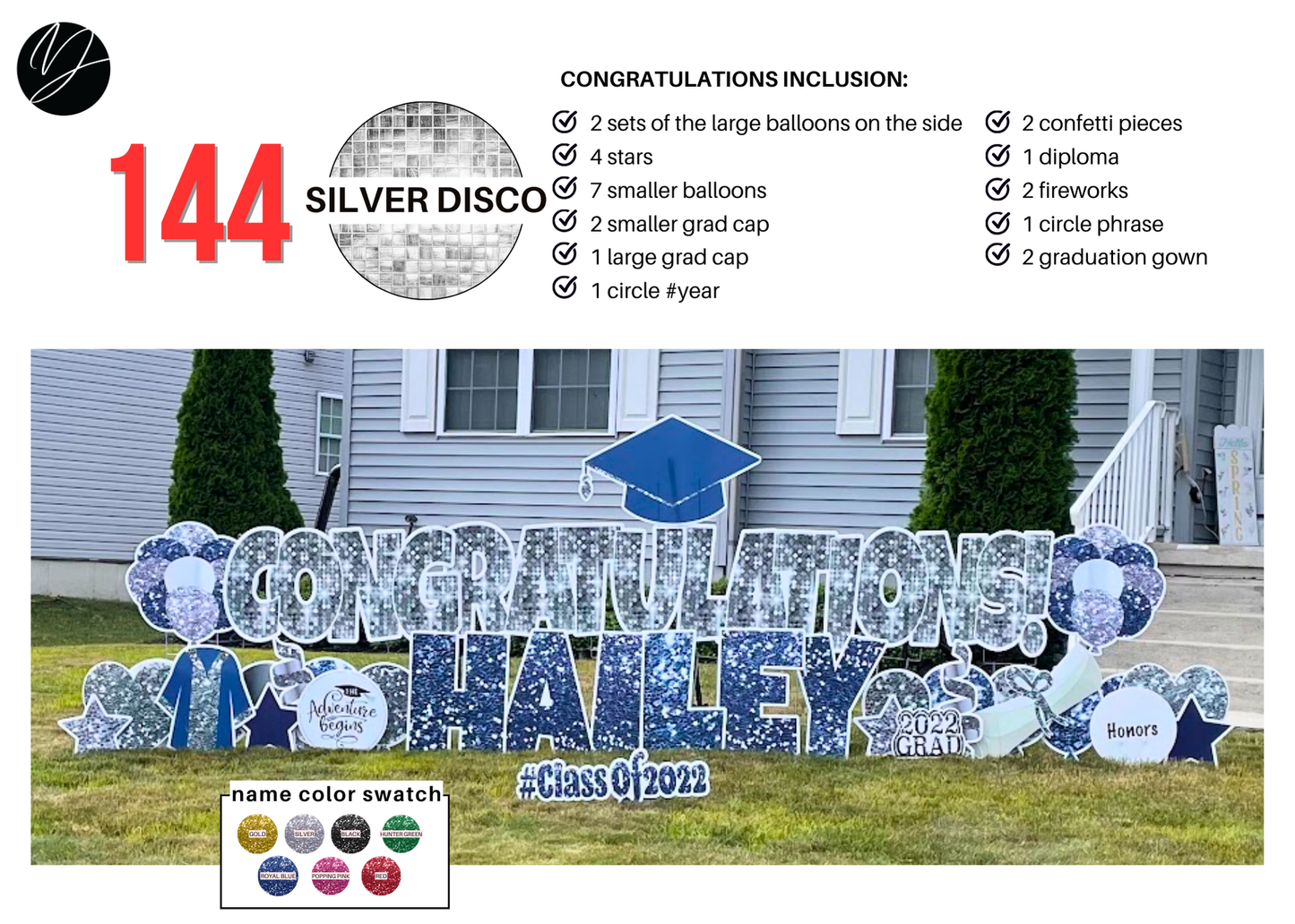 144 Silver Disco Congratulations