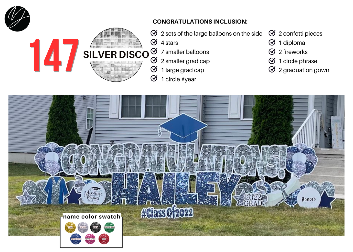 147 Silver Disco Congratulations