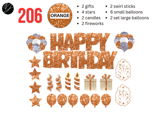 206 ORANGE GLITTER