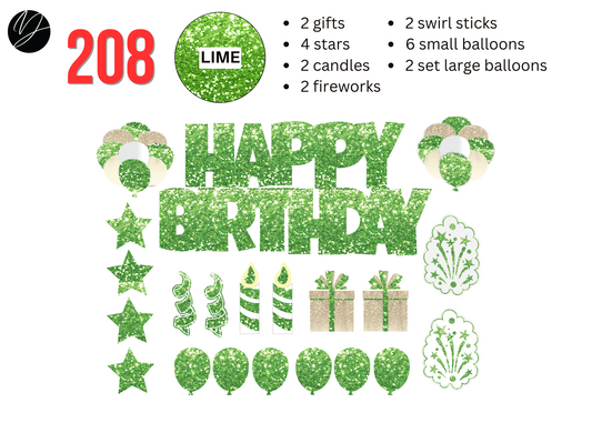 208 LIME GLITTER