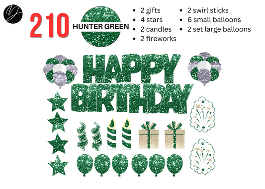 210 HUNTER GREEN GLITTER