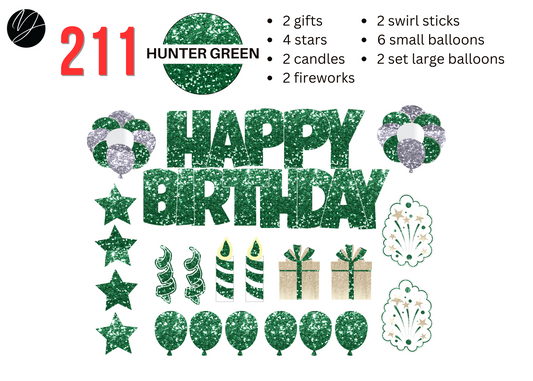 211 HUNTER GREEN GLITTER