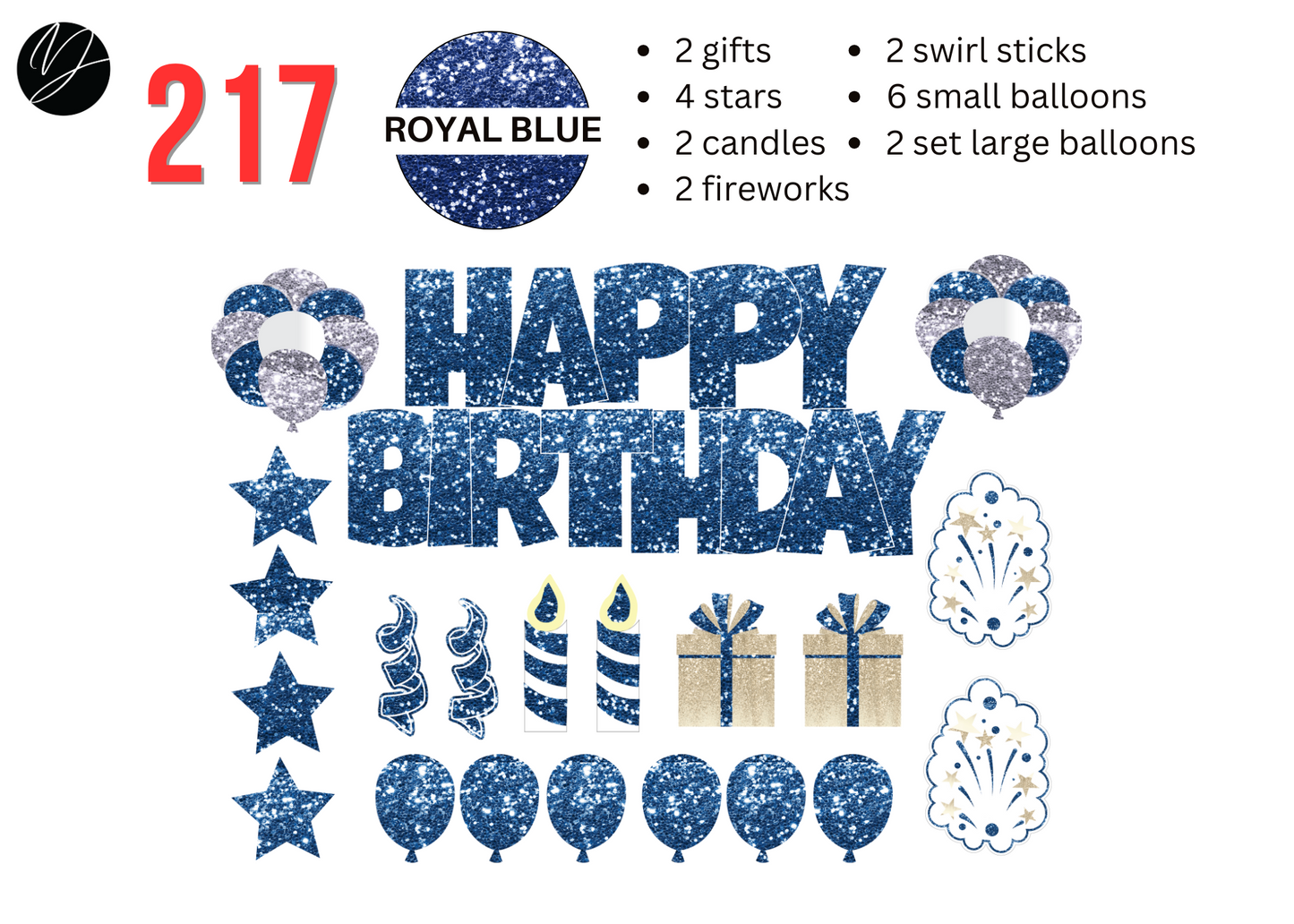 217 ROYAL BLUE GLITTER
