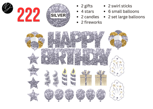 222 SILVER GLITTER