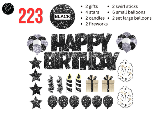 223 BLACK GLITTER