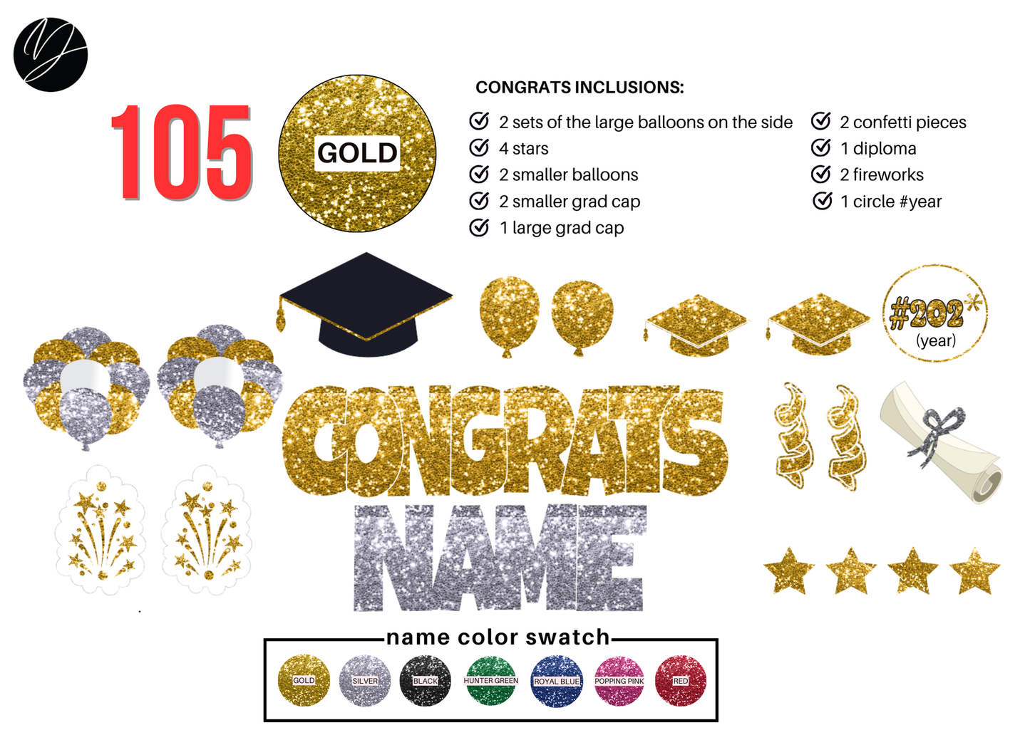 105 Gold Congrats