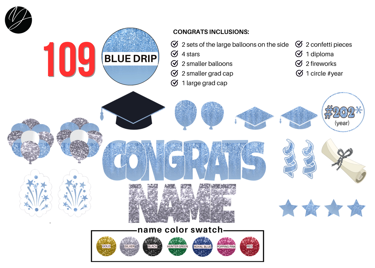 109 Blue Drip Congrats