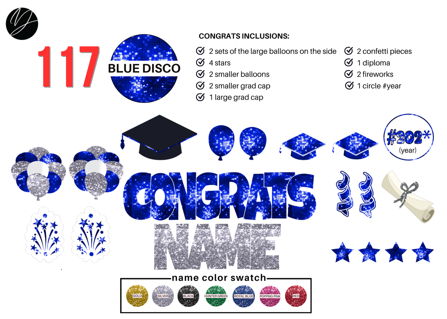 117 Blue Disco Congrats