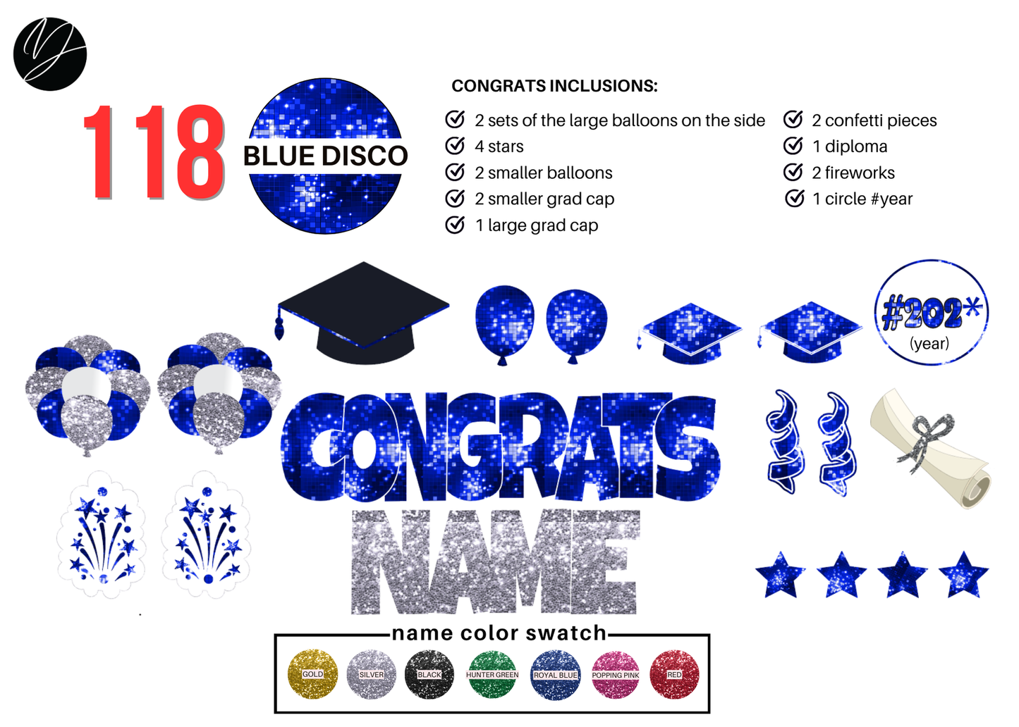118 Blue Disco Congrats