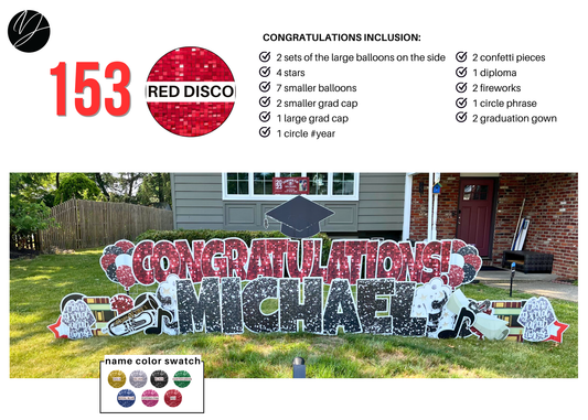 153 Red Disco Congratulations
