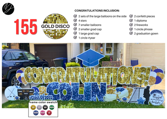 155 Gold Disco Congratulations