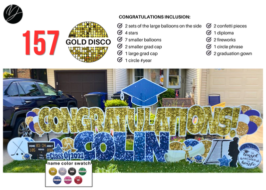 157 Gold Disco Congratulations