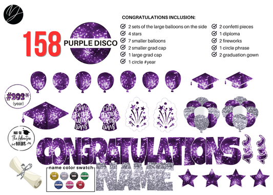 158 Purple Disco Congratulations